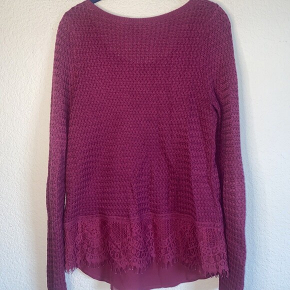 LUCKY long knit sheer lace shirt sweater thermal S hippie oversize lagen soft - Picture 6 of 7